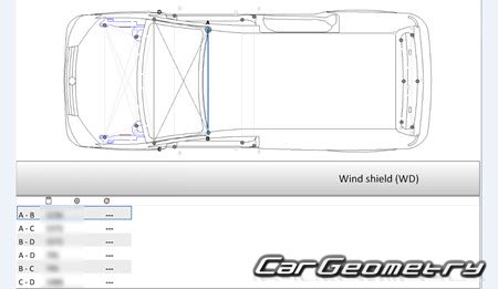 ����������� ����� (Type 2K) 2004�2014 Body dimensions