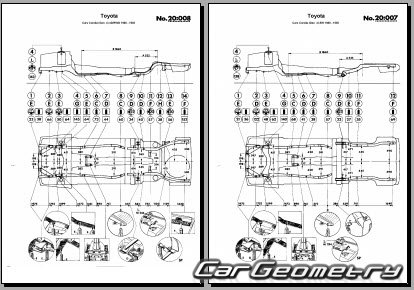 Toyota Corolla (E70) 1980-1983 Body dimensions