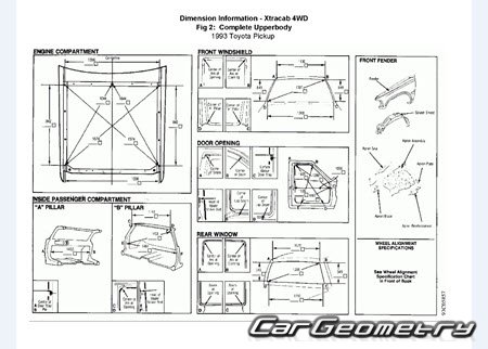 Toyota Truck & Pickup 1989�1995 Body dimensions