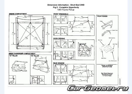 Toyota Truck & Pickup 1989�1995 Body dimensions