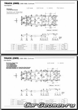 Toyota 4Runner & Truck (N50 N60 N70) 1986�1989 Body dimensions