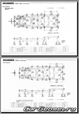 Toyota 4Runner & Truck (N50 N60 N70) 1986�1989 Body dimensions