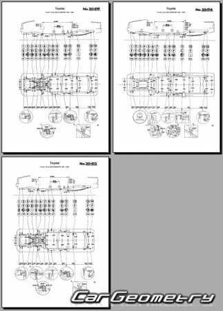 Toyota 4Runner & Truck (N50 N60 N70) 1986�1989 Body dimensions