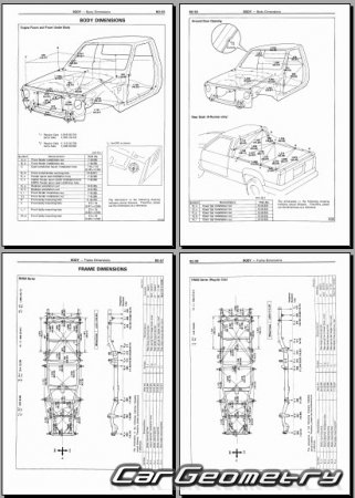 Toyota 4Runner & Truck (N50 N60 N70) 1986�1989 Body dimensions