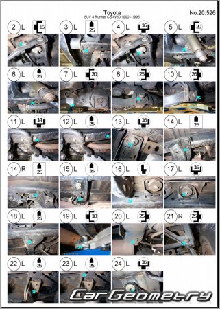 Toyota 4Runner (N120 N130) 1990�1995 Body dimensions