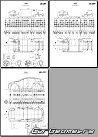 �������� ������� Zeekr X 2023-2028 Body dimensions