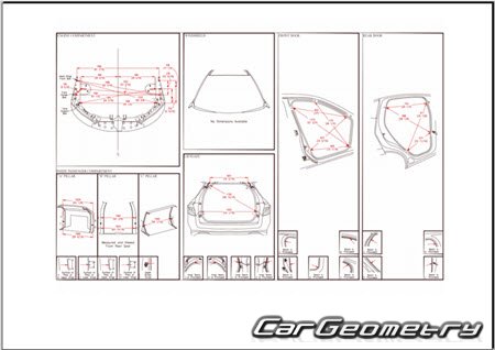 Размеры кузова Nissan Leaf (ZE2) 2025-2032 Body Repair Manual Размеры кузова Nissan Leaf (ZE2) 2025-2032 Body Repair Manual