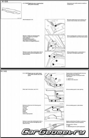 �������� ������� BMW 8 Series (E31) 1990-1999 Body dimensions