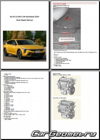 Kia K4 (CL4M) 5DR Hatchback � 2025 Body Repair Manual