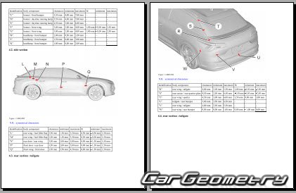 Citroen C5 X Hybrid (E43) 2022�2028 Body dimensions