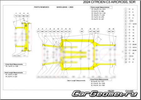 Citroen C3 Aircross 2024-2029 Body dimensions Citroen C3 Aircross 2024-2029 Body dimensions