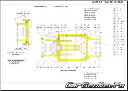 Citroen C3 (5DR) 2024-2029 Body dimensions Citroen C3 (5DR) 2024-2029 Body dimensions