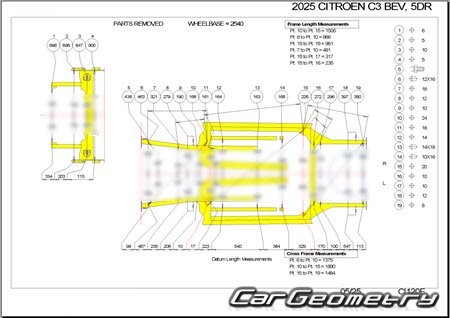 Citroen C3 MHEV (5DR) 2024-2029 Body dimensions Citroen C3 MHEV (5DR) 2024-2029 Body dimensions