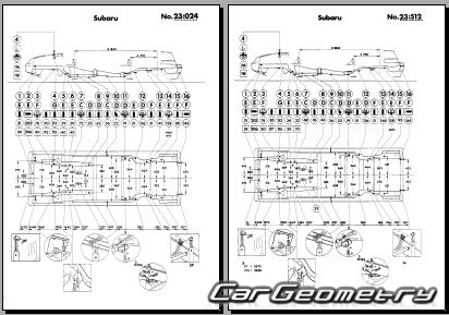 Размеры кузова Subaru XT 1985-1990 Body dimensions Размеры кузова Subaru XT 1985-1990 Body dimensions