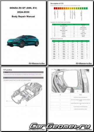 BYD Denza Z9 GT 2024-2030 Body Repair Manual