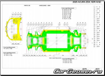 Acura ZDX 2024-2030 Body dimensions