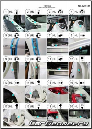 ������� ������ Toyota Camry (XV80) 2024-2031 Collision Repair Manual