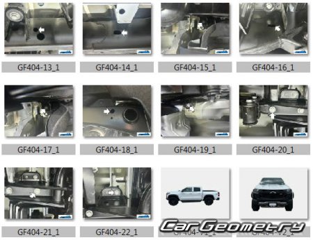 �������� ������� Chevrolet Colorado 2023-2032 Body dimensions
