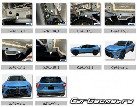 �������� ������� Chevrolet Trax II 2023-2030 Body dimensions