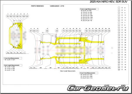 ������� ������ Kia Niro SG2 � 2022 (������ EV, HEV, PHEV) Body dimensions
