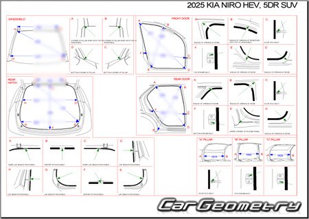 ������� ������ Kia Niro SG2 � 2022 (������ EV, HEV, PHEV) Body dimensions