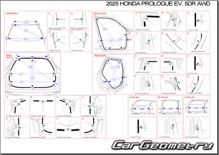 �������� ������� Honda Prologue 2024-2030 Body Repair Manual