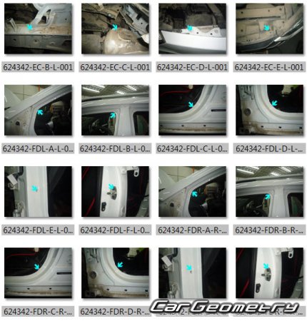 �������� ������� JAC S3 2015-2021 Body dimensions