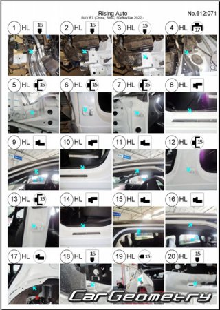 �������� ������� Rising R7 2022-2027 Body dimensions