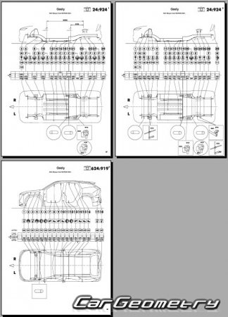 ������� ������ Geely Atlas (FX11) 2022-2025 Body dimensions