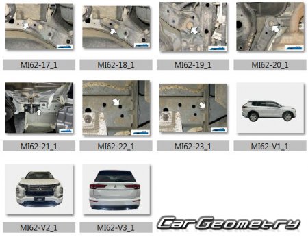 ������� ������ Mitsubishi Outlander 2021-2028 Body Repair Manual