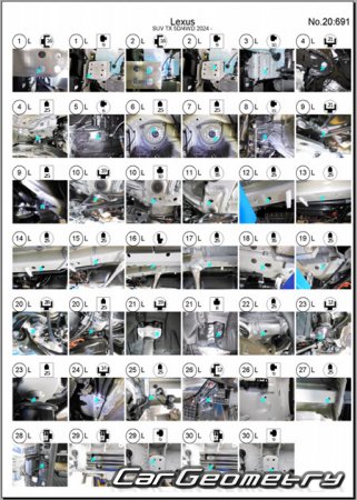 ������� ������ Lexus TX350 TX500H TX550H+ � 2024 Collision Repair Manual