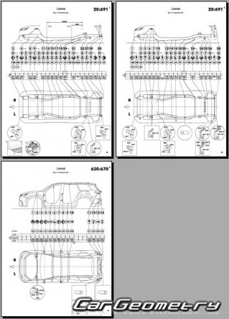 ������� ������ Lexus TX350 TX500H TX550H+ � 2024 Collision Repair Manual