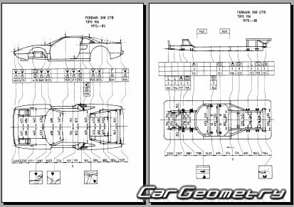 Ferrari 308 GT (F106) 1975-1986 Body dimensions Ferrari 308 GT (F106) 1975-1986 Body dimensions