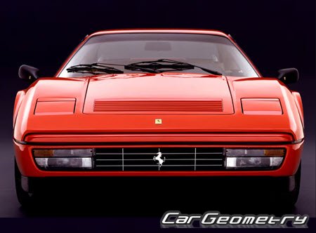 Кузовные размеры Ferrari 328 GTS 1986-1989, Размеры кузова Феррари 328 ГТ и ГТС Кузовные размеры Ferrari 328 GTS 1986-1989, Размеры кузова Феррари 328 ГТ и ГТС